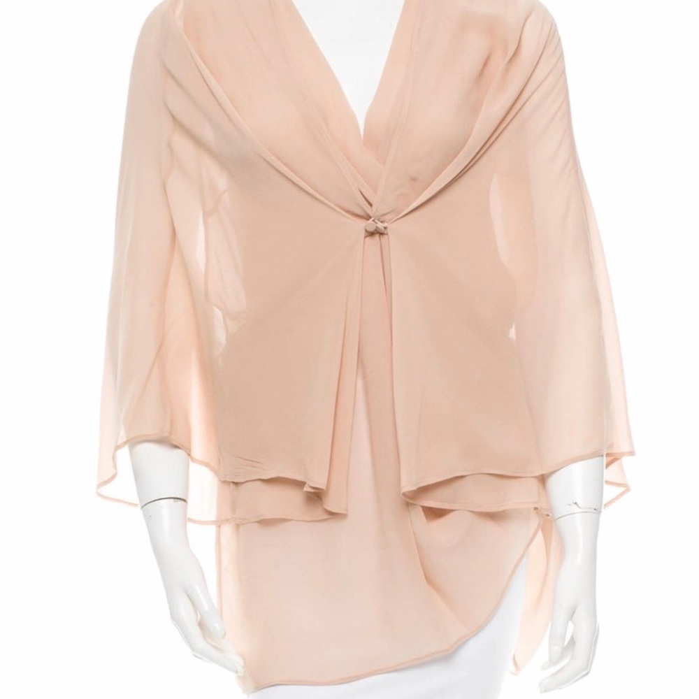 Blush Chiffon Alice + Olivia Blouse